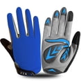 thumbnail image 1 of FINGER TEN Cycling Gloves Kids Boys Girls Youth Full Finger Pair Dirt Bike Riding, Children Toddler Touch Screen Mountain Road Bicycle Warm Cold Weather Gel Padded, Color Blue Orange, 1 of 6