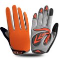 thumbnail image 1 of FINGER TEN Cycling Gloves Kids Boys Girls Youth Full Finger Pair Dirt Bike Riding, Children Toddler Touch Screen Mountain Road Bicycle Warm Cold Weather Gel Padded, Color Blue Orange, 1 of 6