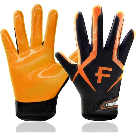 FINGER TEN Football Receiver Gloves Youth Receiving Gloves Pro 3.0 Durable Breathable Flexible for Kids Boys Girls in White Red Black Blue Small Large Medium X-Large