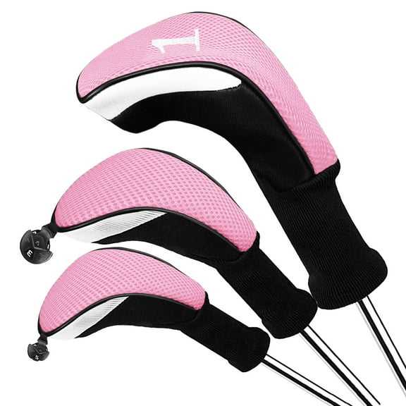 FINGER TEN Golf Club Head Covers Woods Driver Fairway Hybrid 3 Set, Headcovers Men 1 3 5 7 X Interchangeable Number Tag, Fit All Wood Clubs