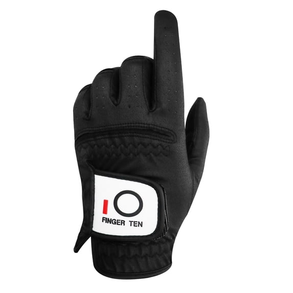 FINGER TEN Golf Gloves Men Left Hand Rain Grip Glove for Right Handed Golfer Value 1 Pack