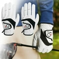thumbnail image 1 of FINGER TEN Golf Gloves Men Left Hand Right Leather Value 2 Pack, Mens Golf Glove for Right Left Handed Golfer All Weather Grip Small Medium ML Large XL, 1 of 7