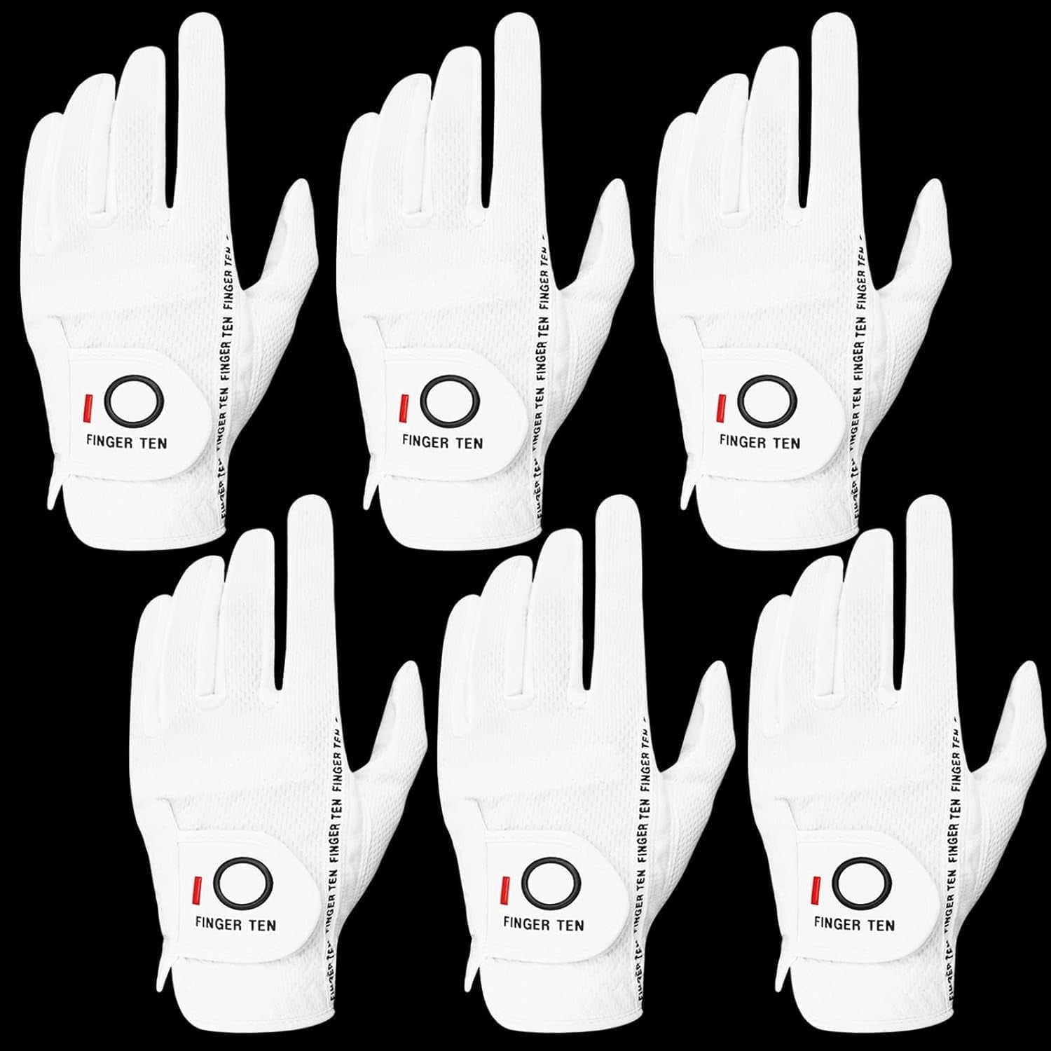 FINGER TEN Golf Gloves Men Right Left Handed Golfer Mens Glove RainGrip