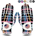 thumbnail image 1 of FINGER TEN Golf Gloves Women Right Handed Golfer Left Hand with Ball Marker USA Flag Ladies Breathable Soft All Weather Grip Printed Pattern Size XS S M L XL, 1 of 7
