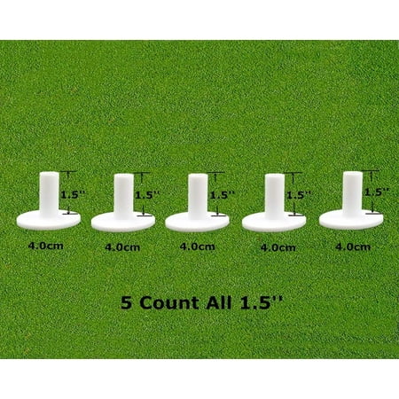 FINGER TEN Golf Rubber Tees Driving Range Value 5 Pack, Mixed Size or 5 Same Size for Practice Mat