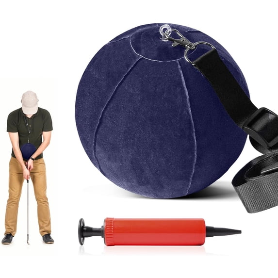 FINGER TEN Golf Smart Ball Training Aid Impact Inflatable Balls with Air Pump Adjustable Lanyard Assist Teaching Posture Correction Trainer Aids for Men Women Beginner Golfer