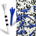 thumbnail image 1 of FINGER TEN Golf Tees Plastic 3 1/4 2 3/4 1 1/2 Inch Unbreakable 80 Driver Tees with 20 Iron Tees Mixed 100 Pack, 1 of 6