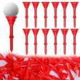 thumbnail image 1 of FINGER TEN Golf Tees Plastic Unbreakable Tee 3 1/4 Inch 60 Pack, Durable Stable Golf Tee 6 Colors Available for Practice, 1 of 8
