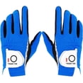 thumbnail image 1 of FINGER TEN Men's Golf Gloves Rain Grip Both Hands Pair Left Right Hand, Hot Wet Weather No Sweat Black Gray White Blue Fit Size Small Medium Large XL 2XL 3XL, 1 of 6