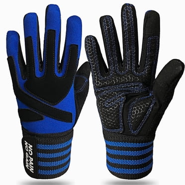 LIONS FIT The Choice Of Lions Men's Gym Gloves – Half Finger, Leather, Wrist Strap, Extra Grip – Model LF-WLG-1