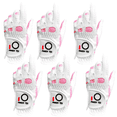 thumbnail image 1 of FINGER TEN Women’s Golf Gloves Ladies Left Hand Right Value 6 Pack, All Weather Extra Grip Size Fit Small Medium Large XL, 1 of 5