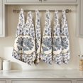 thumbnail image 1 of FINGERCRAFT Kitchen Towels, 100% Natural Cotton Waffle, Set of 6 Multi-Purpose Kitchen Cloth Very Soft Highly Absorbent Tea Towels for Home and Kitchen 20in X 30in Blue Pottery, 1 of 7