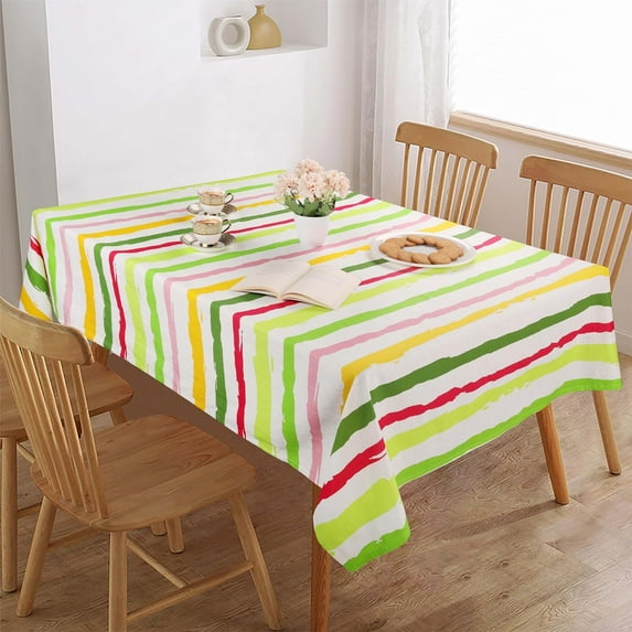 FINGERCRAFT Tablecloth, High GSM Cotton Fabric, Distinctive Printed Design Table Cover, Floral Bliss (54in)