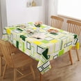 thumbnail image 1 of FINGERCRAFT Tablecloth, High GSM Cotton Fabric, Distinctive Printed Design Table Cover, Green Branch (60in S), 1 of 6