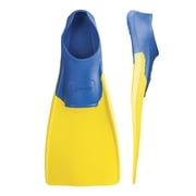 FINIS Long Floating Fins - Swimming Fins for Men, Women, and Kids - Swim Flippers to Improve Body Alignment - Swim Fins for Swimming Accessories - Adult XS (Male 1-3/Female 2-4), Blue/Yellow