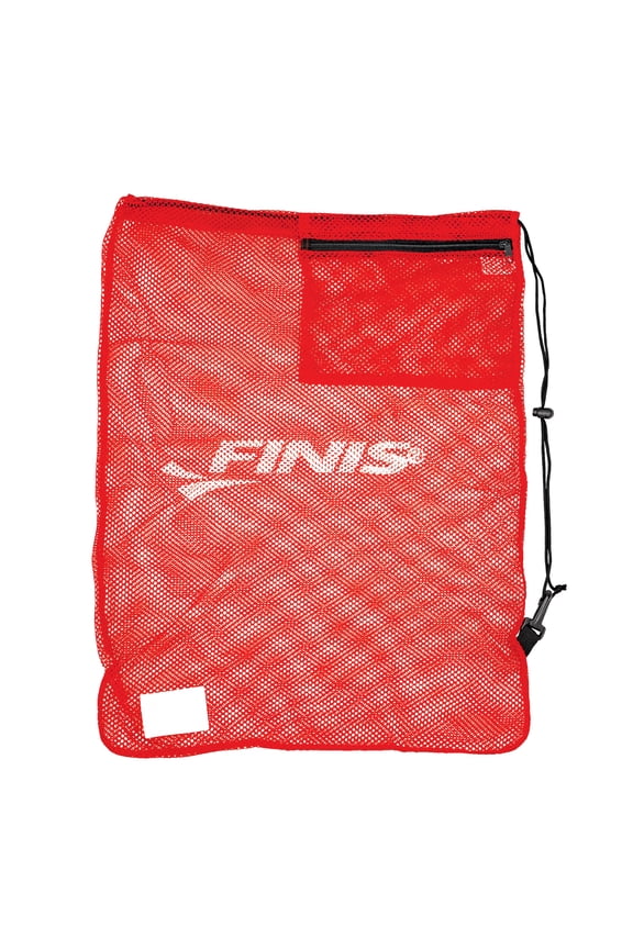 Mesh Gear Bag - Mesh Swim Bag for Swim Gear and Accessories - Pool Bag to Hold Goggles, Swim Fins, and Snorkels - Red