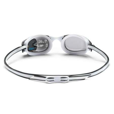FINIS Smart Goggle Kit - Swim Goggles with Smart Function for Swim Training Equipment - Adult Swimming Goggles and Fitness Tracker for Women and Men - White