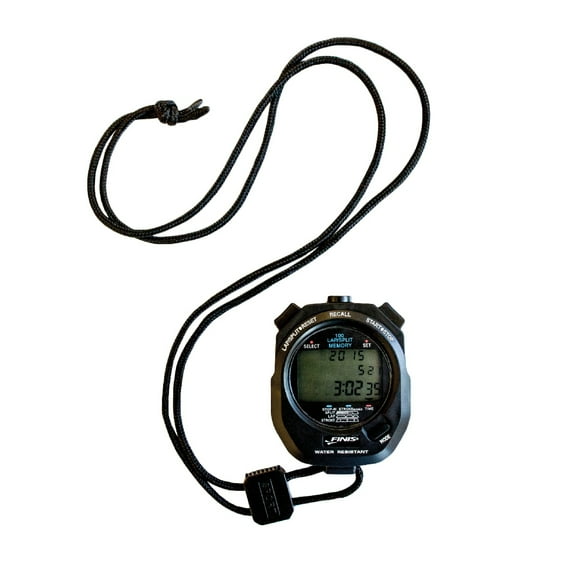 FINIS Waterproof Stopwatch - Stopwatch Timer for Coaches and Athletes - Perfect Addition to Swim Gear and Pool Accessories - 3 X 100, Black