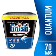 Finish Quantum Dishwasher Pods, No Pre-Rinse Dishwasher Detergent Soap, Advanced Clean, 70 Count