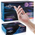 thumbnail image 1 of FINITEX Disposable Vinyl Gloves, Heavy Duty, Latex-Free, Powder-Free, Clear, Food Safe, 100 Count, Medium, 1 of 9