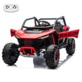 thumbnail image 1 of FINITO 24V 7Ah 2 Seater Ride on Car with Remote Control for Boys Girls, Four Wheeler Side by Side UTV w/ EVA Tires, 4WD/2WD, LED Lights, 4x125W Motors, Bluetooth,Red, 1 of 8