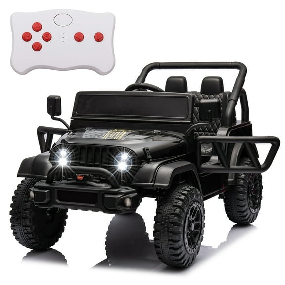 FINITO Kids Ride On Truck 24V with Remote Control Electric Powered Off-road Vehicle Car Toy for Boys Girls Age 3+ , Black