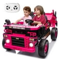 thumbnail image 1 of FINITO 12V 10Ah Ride on Toy for Toddlers, Powerful 4 Wheels Electric Dump Truck, 2 Seater Kids Ride on Car w/Parent Remote Control, Music Bluetooth Shove, Pink, 1 of 9