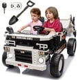 thumbnail image 1 of FINITO 12V 10Ah Ride on Toy for Toddlers, Powerful 4 Wheels Electric Dump Truck, 2 Seater Kids Ride on Car w/Parent Remote Control, White, 1 of 8