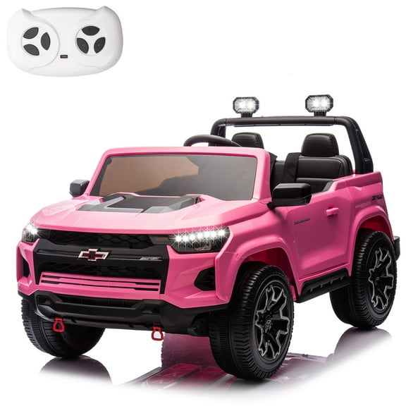 FINITO Official License Colorado Ride on Car, 24V Battery Powered 4 Wheeler Ride on UTV with Remote Control, LED Bright Lights  Music, Gifts for Boys and Girls, Pink