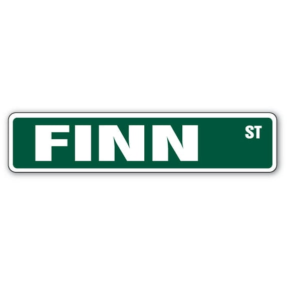 FINN Street Sign Childrens Name Room Sign | Indoor/Outdoor | 24" Wide