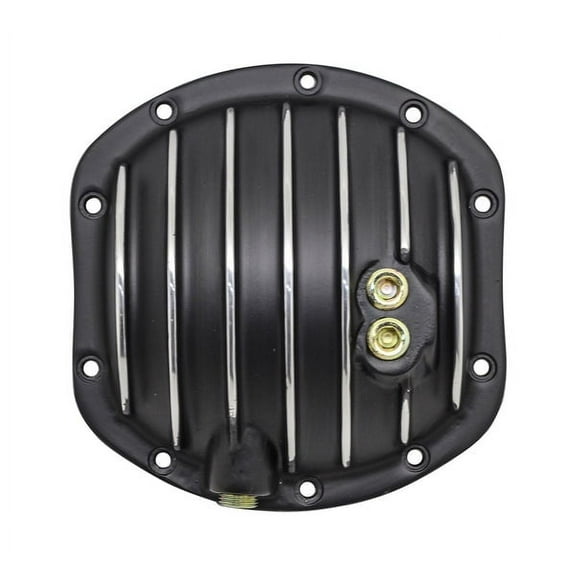 FINNED DIFFERENTIAL COVER FOR JEEP CJ TJ YJ JK 10 BOLT DANA 30 - BLACK ALUMINUM
