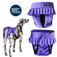 thumbnail image 1 of FINNERO BALLERINA Dog Diaper – Reusable, Leak-Proof & Stylish Protection for Female Dogs – L, Purple, 1 of 11