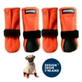 thumbnail image 1 of FINNERO HALLA Dog Booties, Winter Paw Protectors with Non-Slip Sole & Adjustable Straps – XXS, Orange, 1 of 11