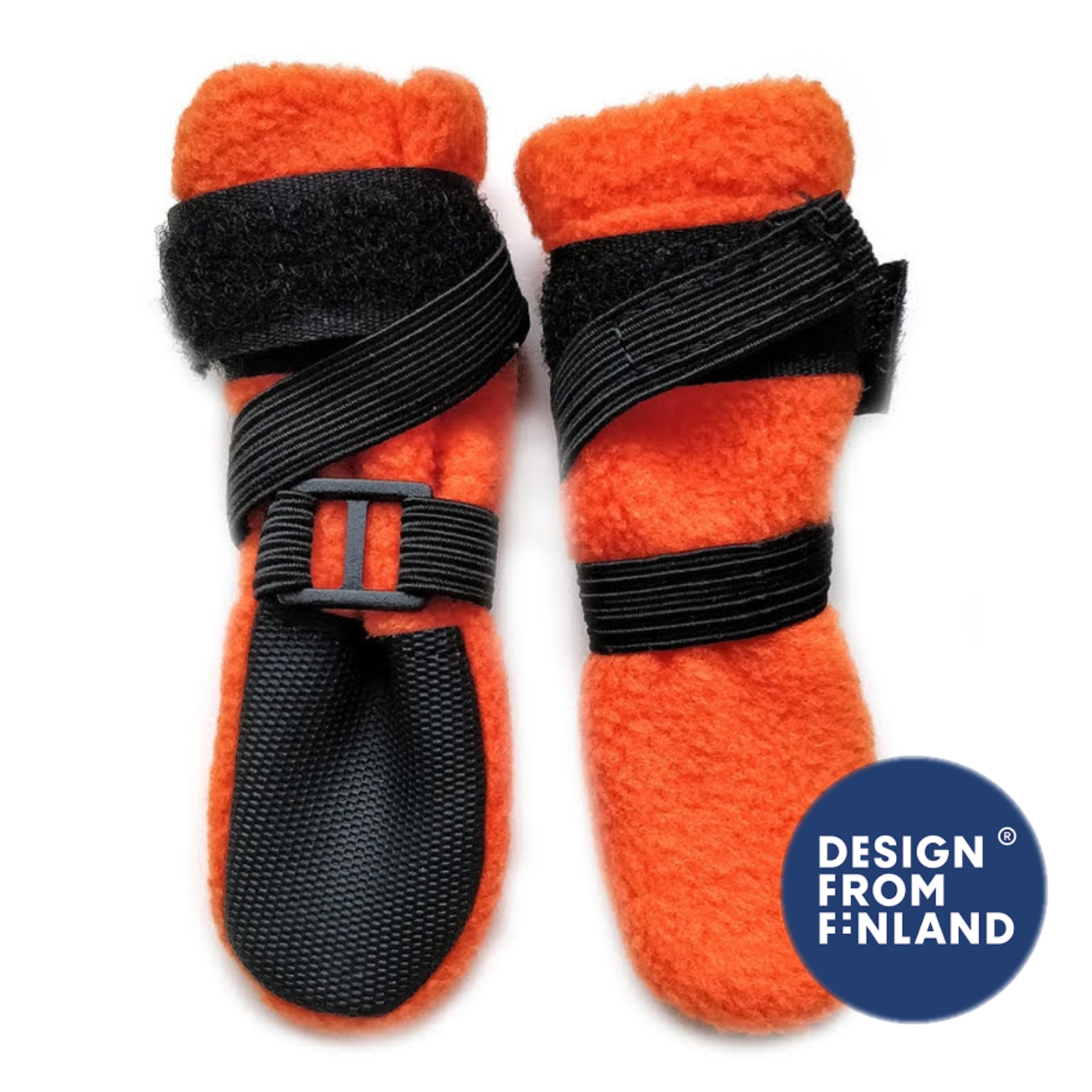 FINNERO HALLA Soft Dog Booties 4 Pcs/Pack (Orange, Size XXS), Dog Shoes