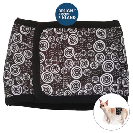 FINNERO JUSTINCASE Reusable Washable Male Dog Belly Bands, Absorbent Dog Diapers for Male Dogs, Escape-Proof Puppy & Senior Dog Wraps for Incontinence Training Pet Diapers Belt(Ocean Black, Large)