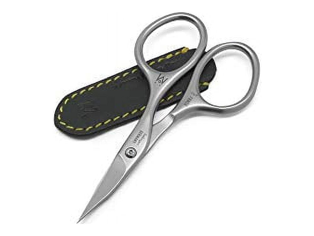 GERMANIKURE Professional Nail Scissors - Finox High Carbon Stainless Steel Curved Manicure Tools With Leather Case - Handcrafted in Solingen, Germany