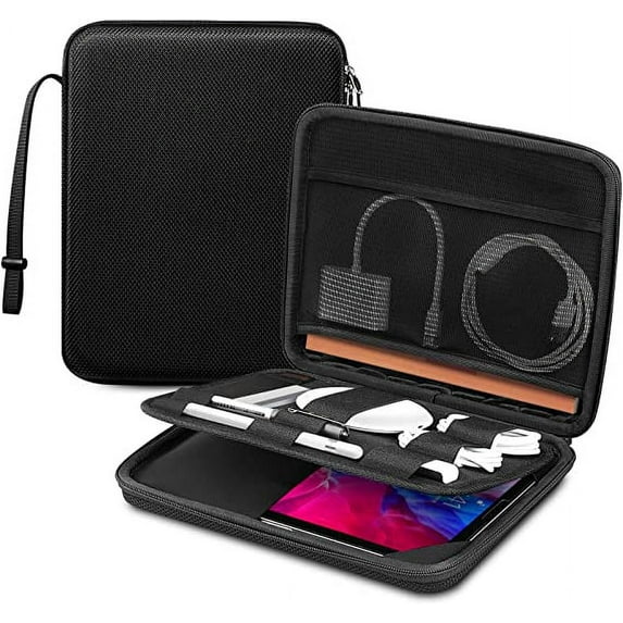 FINPAC 11-inch Tablet Carrying Sleeve with Accessory Pocket for 10.9-inch iPad Air 5th/4th Gen, 11-inch iPad Pro 3rd/2nd/1st Gen 2021, 10.2" iPad 9/8/7, Black