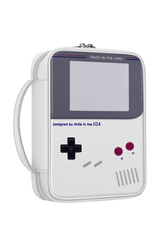 Bible Cover, Carrying Book Case Church Bag Bible Protective with Handle and Zippered Pocket, Perfect Gift for Game Enthusiasts, Game Gray