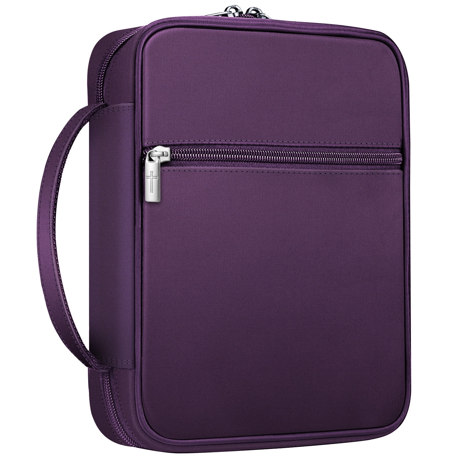 Women's Bible Cover With Handle - Water Resistant Scripture Carrying Case & Book Organizer Bag