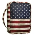 thumbnail image 1 of FINPAC Bible Cover, Carrying Book Case Church Bag Bible Protective with Handle and Zippered Pocket, Perfect Gift for Men Women Father, US-Flag, 1 of 7