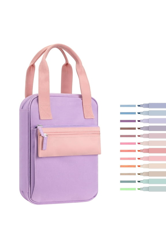 Bible Cover Case Tote Bag Water-Resistant Bible Carrying Case Christian Gifts for Church Study Supplies, Purple