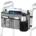 thumbnail image 1 of FINPAC Large Walker Tote Bag with Cup Holder, Folding Walker Attachment Hands-Free Storage Basket Mobility Aid Accessory Pouch for Elderly, Senior, Gray, 1 of 7