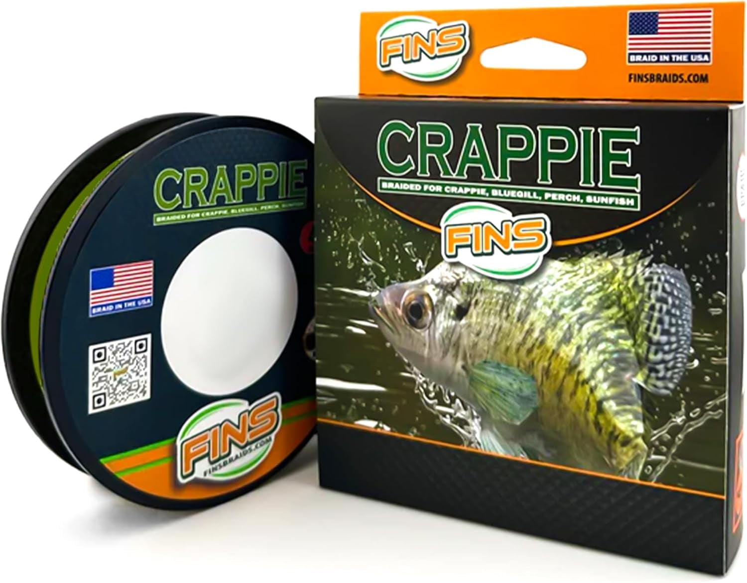 FINS Braids Crappie UltraStrong Thin Braided Fishing Line for Crappie