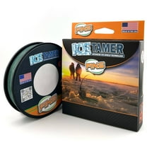 FINS Braids Icetamer Sub-Zero Non-Icing Micro Diameter Braided Ice Fishing Line Green 6 lb 50 Yds