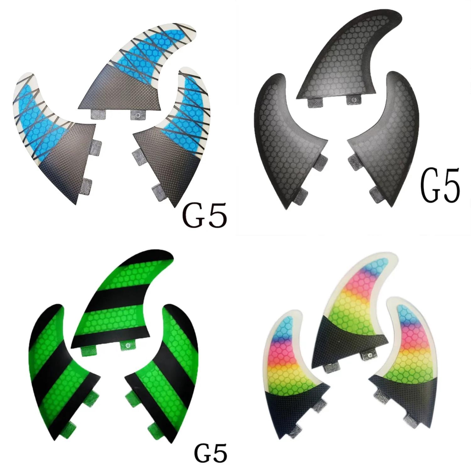 FINS Surfboard Fins Twin Tri Fin a Set G5 size Fiberglass Performance ...