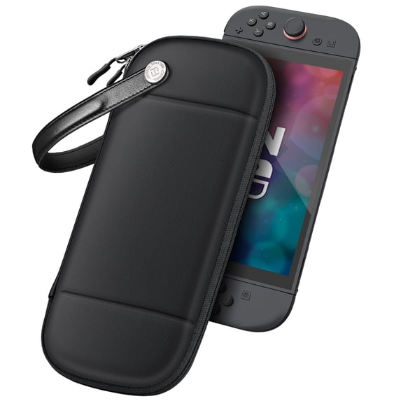 FINTIE Case for Nintendo Switch 2 (2025), Protective Hard Shell Slim Carrying Case w/12 Game Card Slots, Portable Travel Storage Cover w/Pocket for Amiibo Card & Accessories, Black