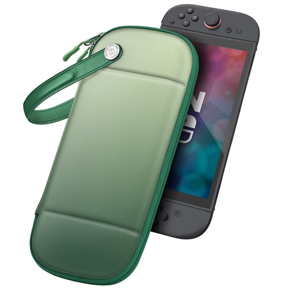 FINTIE Case for Nintendo Switch 2 (2025), Protective Hard Shell Slim Carrying Case w/12 Game Card Slots, Portable Travel Storage Cover w/Pocket for Amiibo Card & Accessories, Green