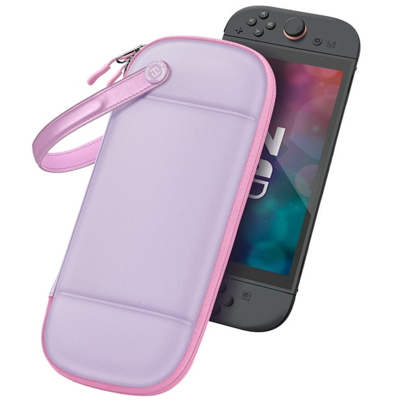 FINTIE Case for Nintendo Switch 2 (2025), Protective Hard Shell Slim Carrying Case w/12 Game Card Slots, Portable Travel Storage Cover w/Pocket for Amiibo Card & Accessories, Purple