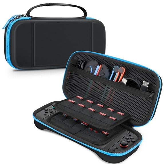 FINTIE Case for Nintendo Switch 2 (2025), Shockproof Hard Shell Carrying Case, Protective Cover Travel Bag w/19 Game Card & 2 Micro SD Card Slots & Inner Pocket for Accessories, Black