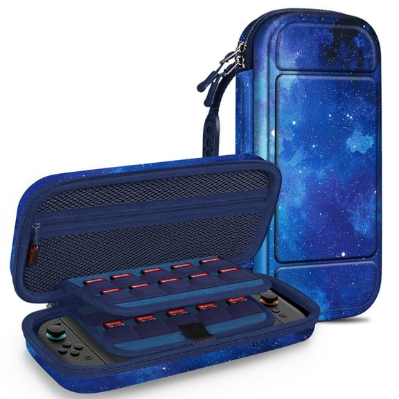 FINTIE Case for Nintendo Switch 2 (2025), Shockproof Hard Shell Carrying Cover Portable Protective Travel Bag with 20 Game Card Slots & Inner Pocket, Starry Sky